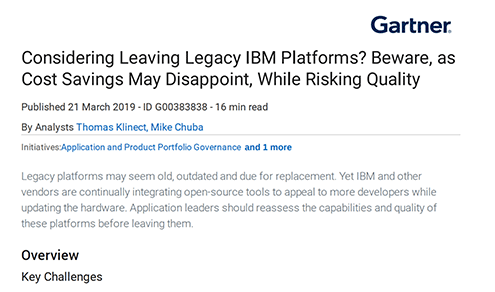 Pitfalls & hidden costs of migrating “legacy” IBM platforms
